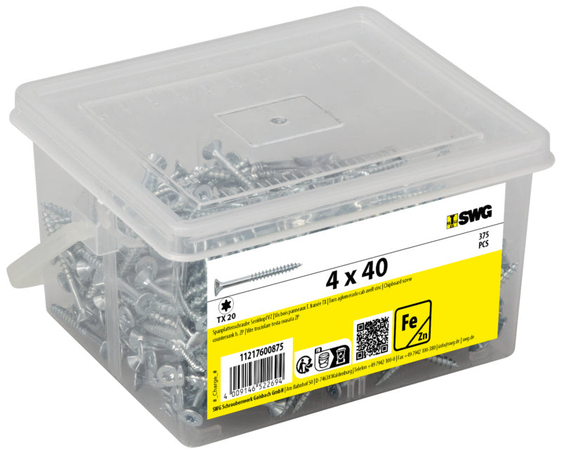 Surtido, cubo, tornillos para aglomerado TX, con punta/adaptador de puntas