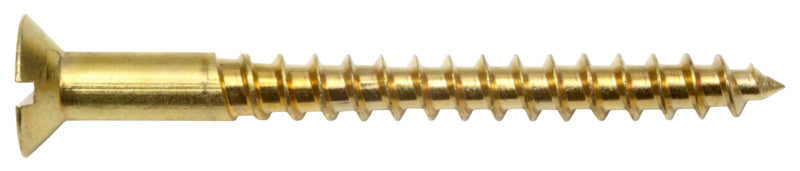 DIN 97 wood screw, brass, plain
