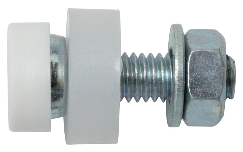 Number plate screw fitted w/cover cap, white, z/pl