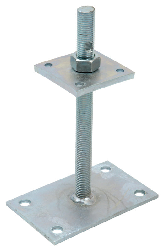 Post anchor, height-adjustable with plate