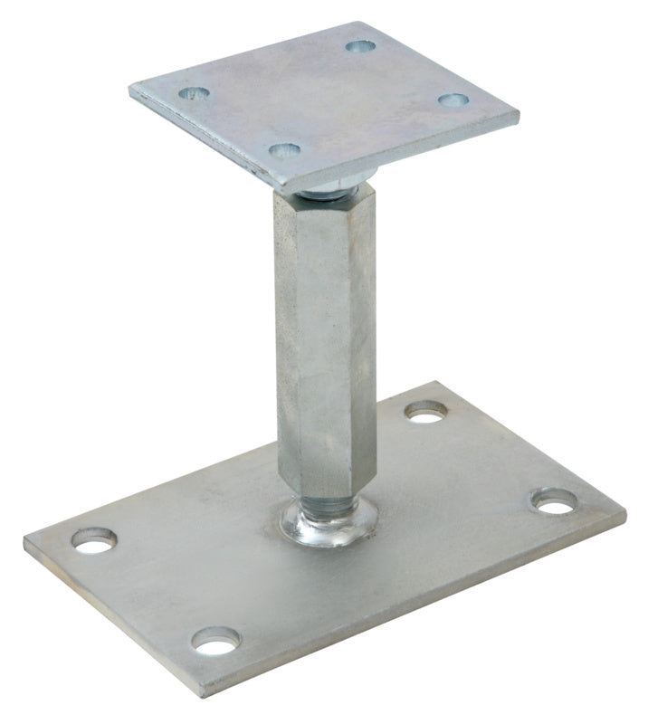 Post anchor, height-adjustable, base/support plate
