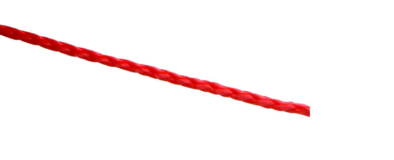 Corde tressée, polypropylène, rouge, DIN 83307