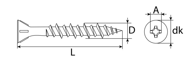 Dry wall screw HiLo