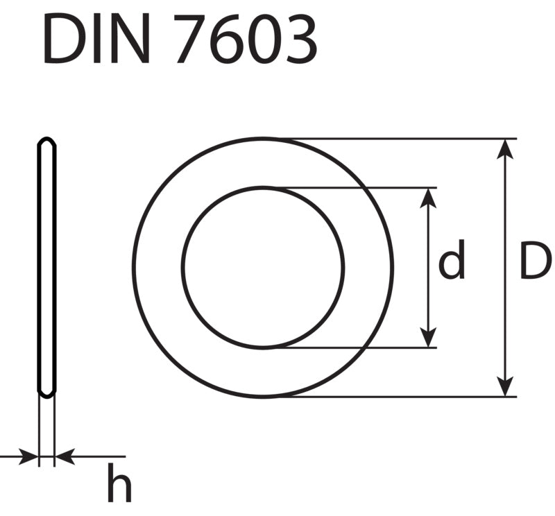 DIN 7603 Kunststoffdichtring braun