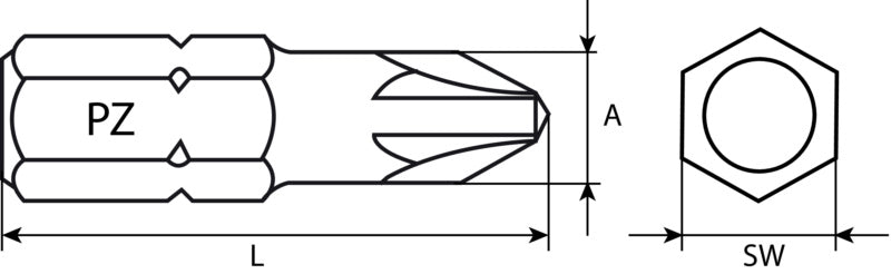 Embout PZ TiAlN