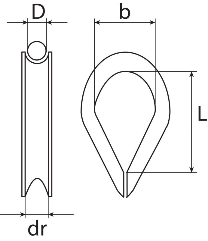 Thimble, zinc-plated