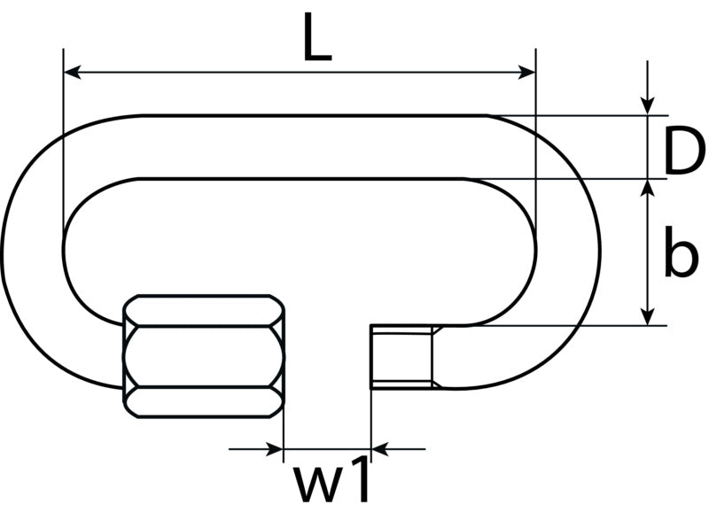 Quick chain fastener, zinc-plated
