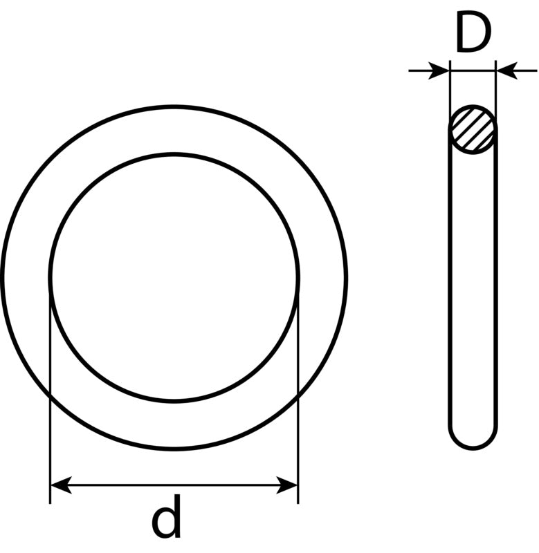 Round rings, zinc-plated