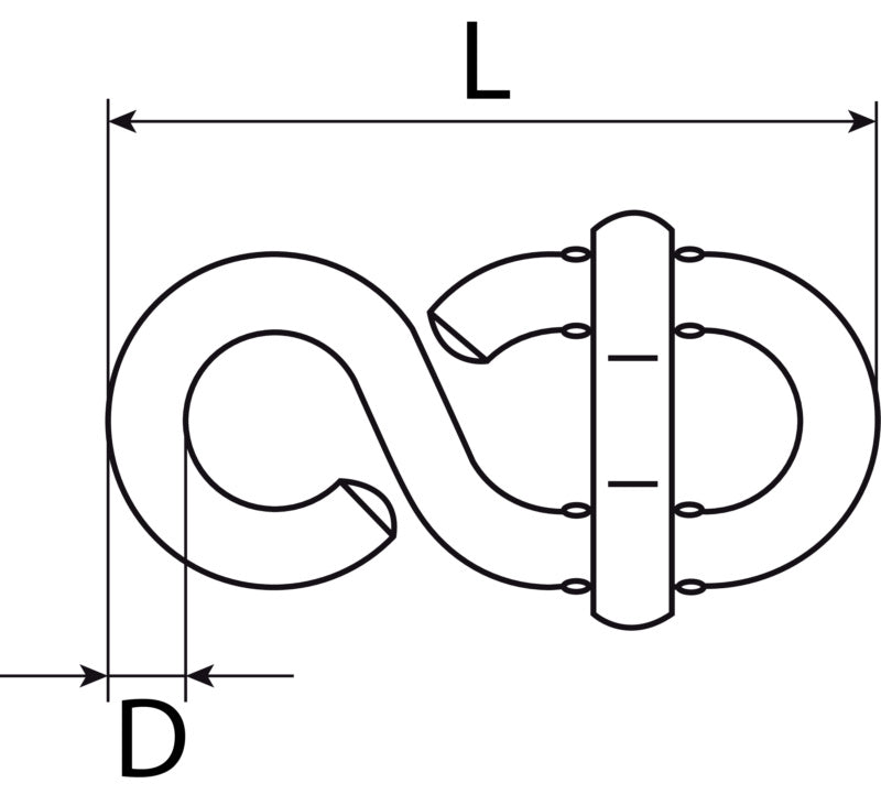 Rope length adjuster, zinc-plated