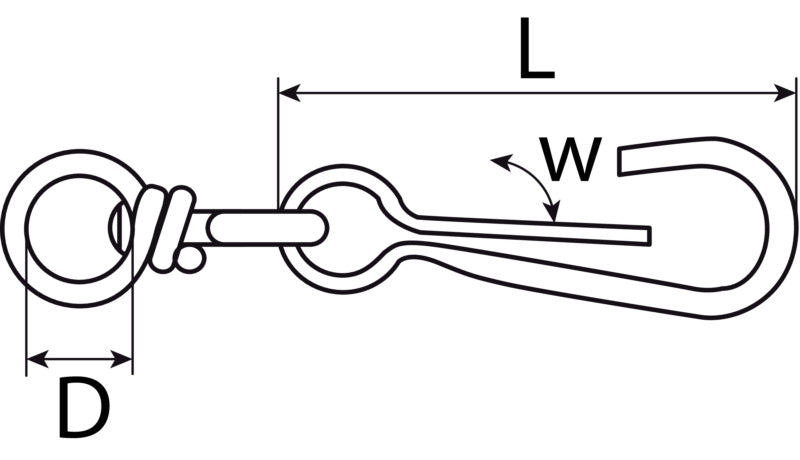 Simplexhaken Form B, verzinkt, DIN 5287