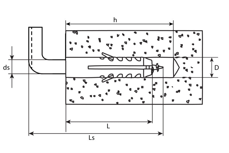 Schraubhaken mit Dübel