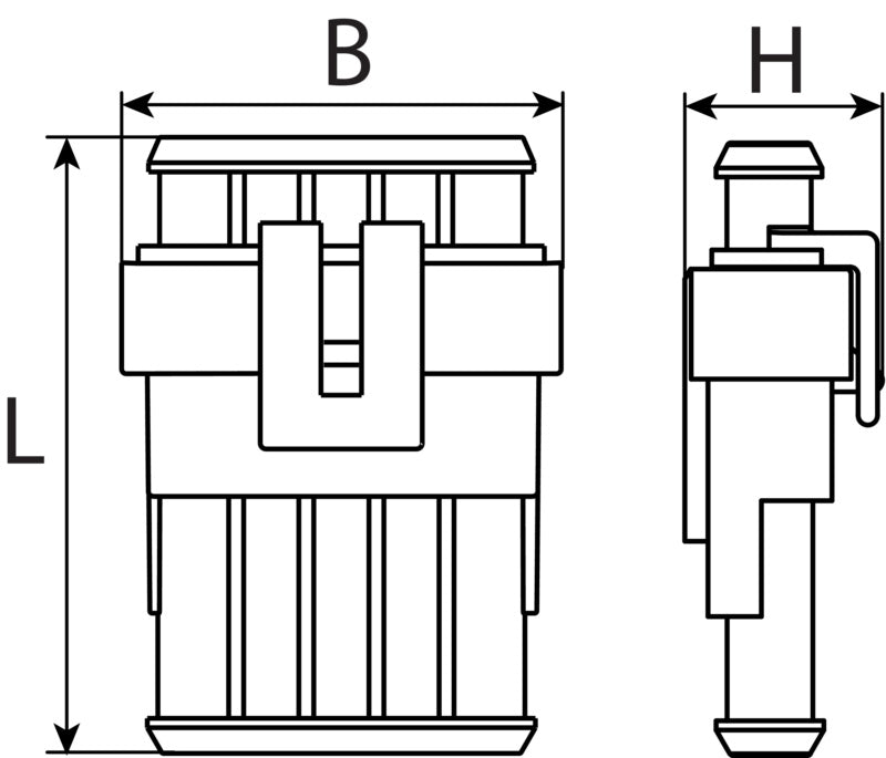 Buchsengehäuse Superseal DIN 40050-9