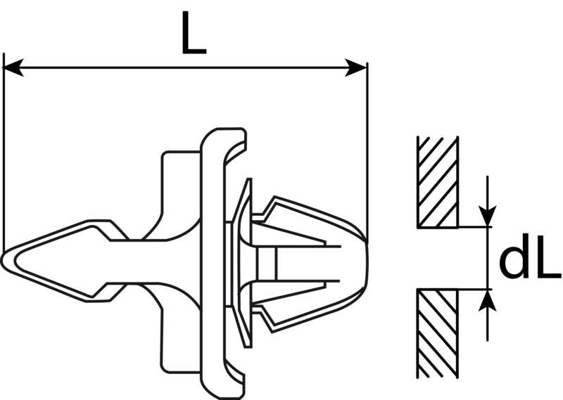 Trim clip for mudguard