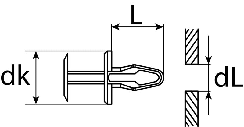 Plastic expanding rivet Ford
