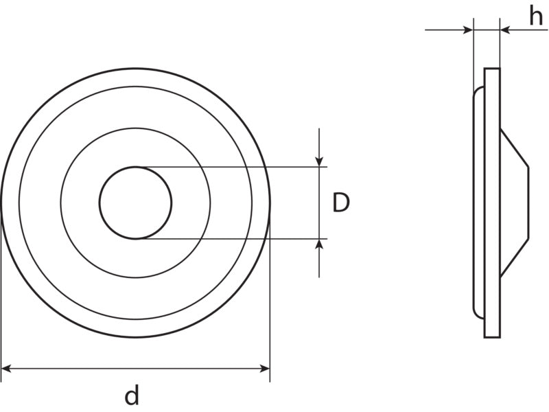 Countersunk washers for timber screws, zinc plated