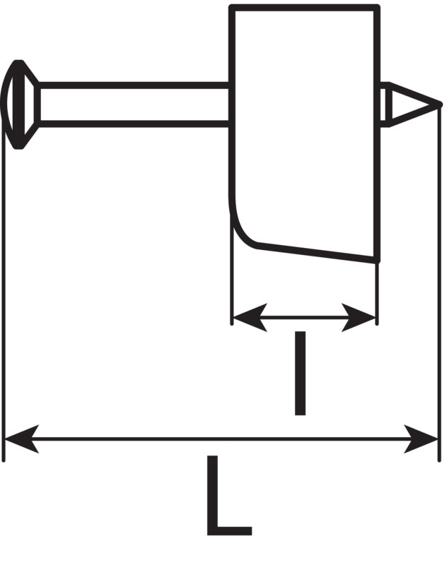 Shelf support with nail