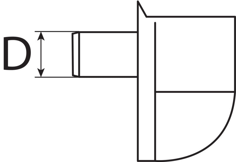 Shelf support with KS pin/metal coloured