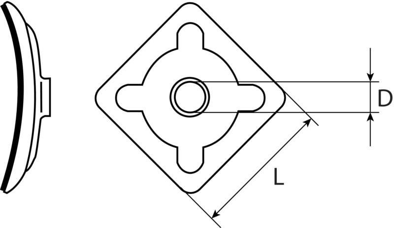 Washer for square-head screw, zinc-plated