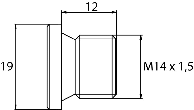 Bouchon de vidange M18 x 1,5 x 12, en acier zingué