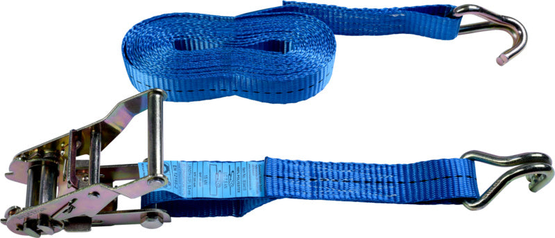 2-part lashing strap with ratchet and hook