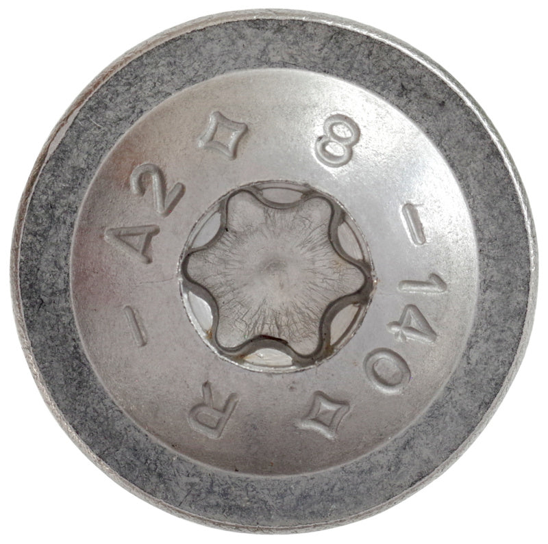 Timber screws TX washer head, partial thread, A2 stainless steel