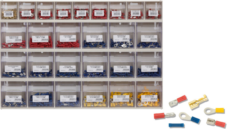 Folding box batten, equipped, electrical connectors