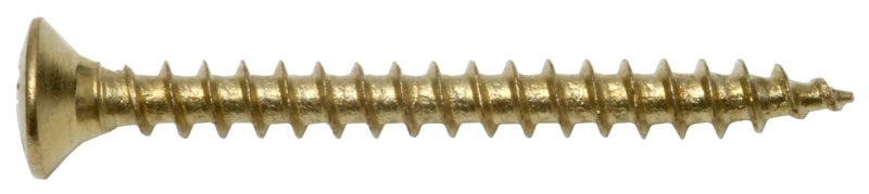 Spanplattenschrauben PZ Linsensenkkopf, Vollgewinde, vermessingt x 4009146365901