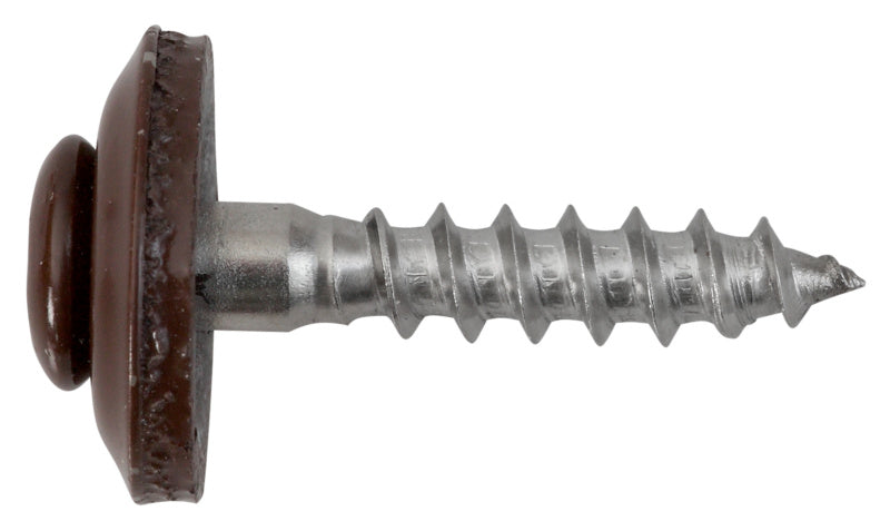 Self-tapping scr w/sealing wshr, A2 st/stl, col., RAL 8017