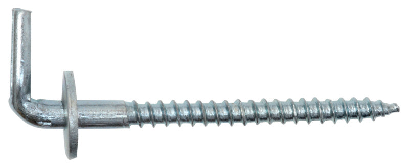Screw hook, straight with shoulder, zinc-plated