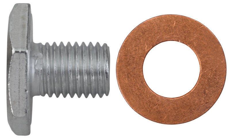 Ölablassschraube M10 x 1,25 x 13 mit Dichtring, Stahl verzinkt x 4009155750750
