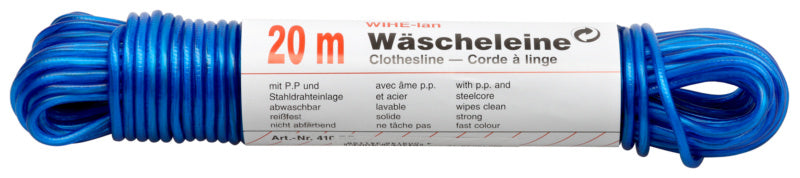 Clothes line, wire insert