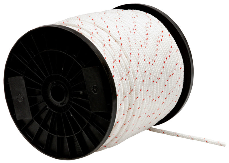 Écoute marine, cordage tressé, polyester, blanc-rouge