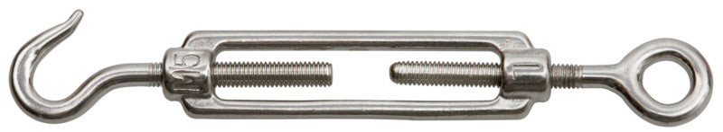 Turnbuckle, hook/eye, stainless steel A4
