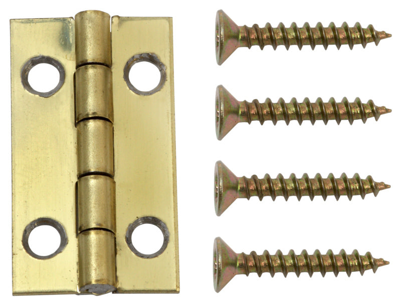 Box hinge with screws
