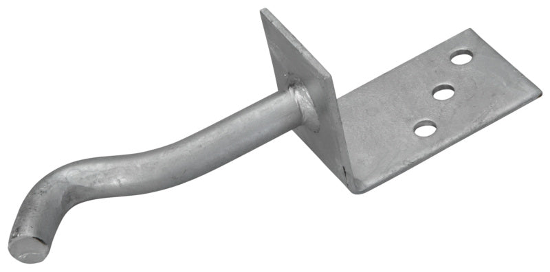Post anchor, L-shape, with spike, depressed centre