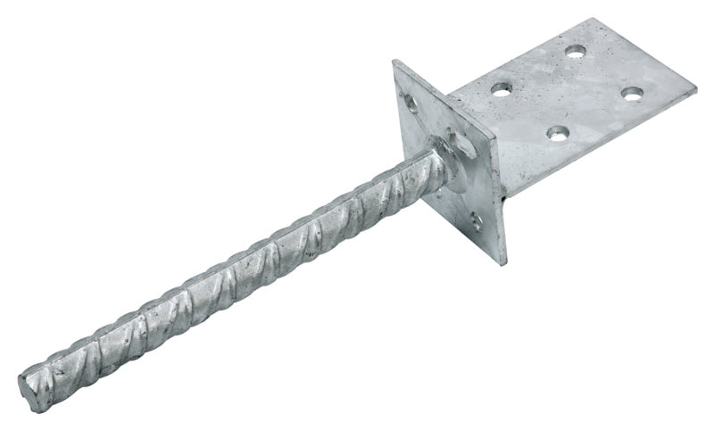 Post anchor for mortising with spike and strut