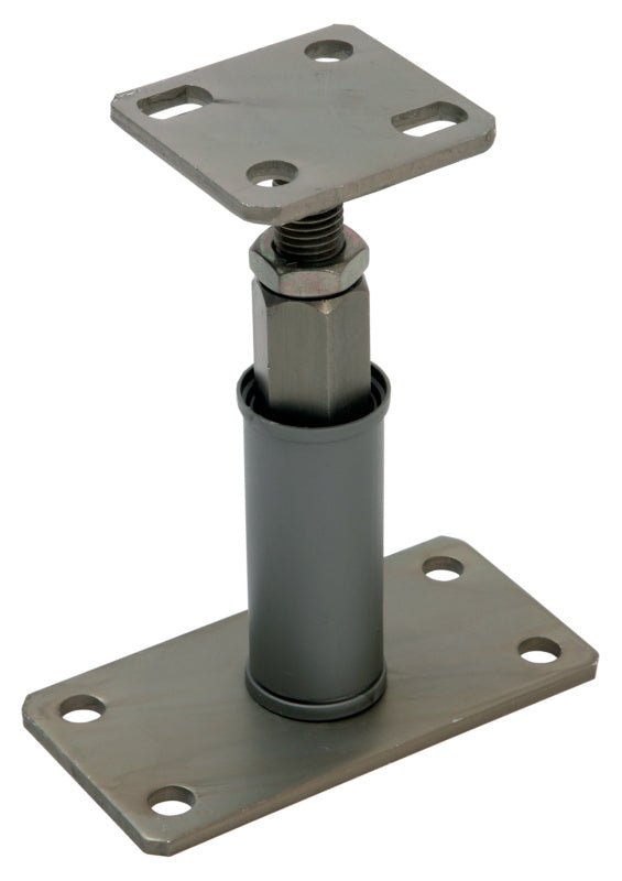 Height-adjustable post anchor with support plate according to ETA-13/0026