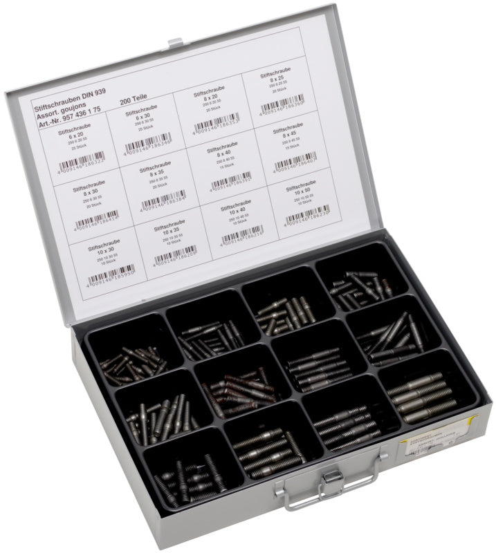 Assortment, screws DIN 939 stud bolts