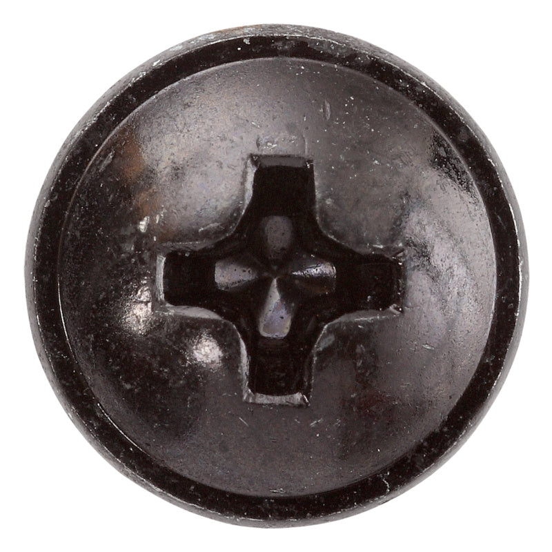 Tapping screw with collar, zinc-plated black