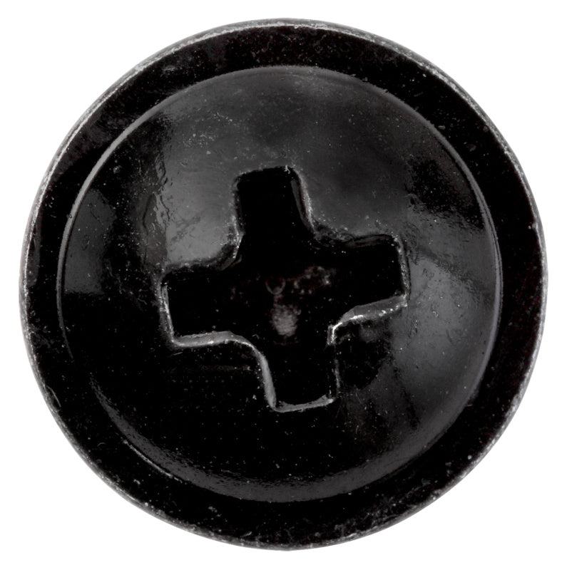 Drilling screw, p/hd w/pressed washer, z/pl black