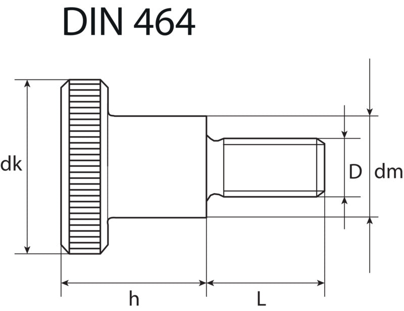 DIN 464 knurled thumb screw