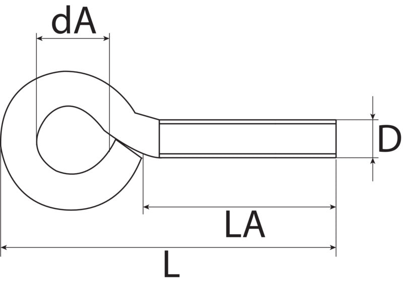 Ring bolt, metric, zinc-plated