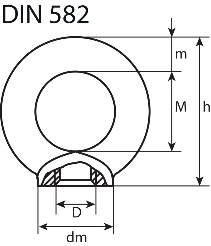 Ring nut, zinc-plated, DIN 582