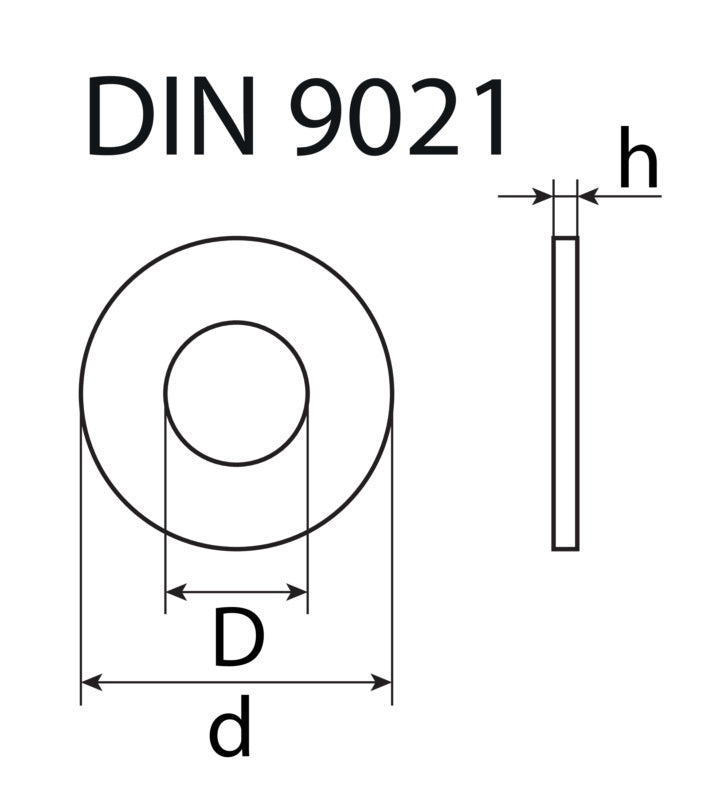 Washer, A2 stainless steel, DIN 9021