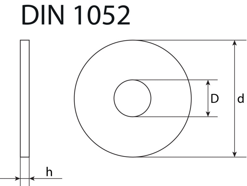 Washer, zinc-plated according to DIN 1052