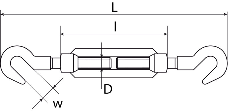 Tensor, gancho/gancho, cincado