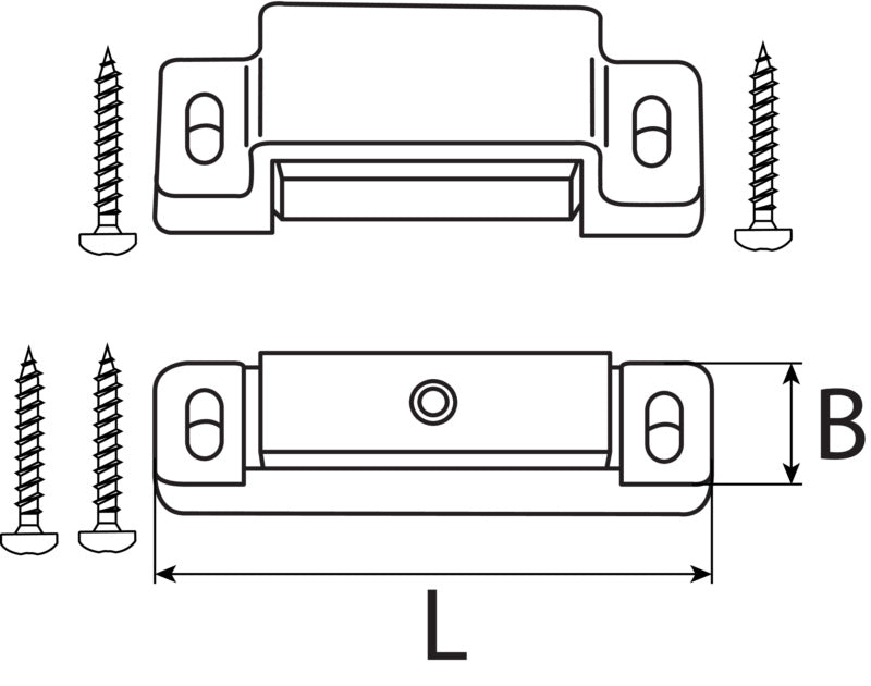 Screw-on snap catch, coloured