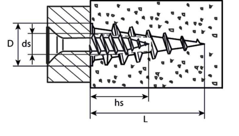 Schnecken-/Isolierplattendübel, Polyethylen