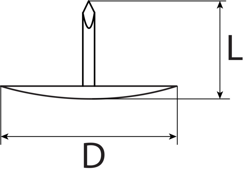Reißbrettstift vermessingt