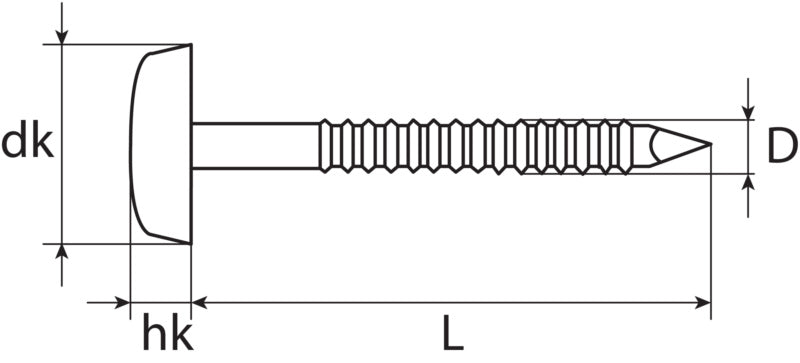 Pointe acier inoxydable A4, tête plastique blanc